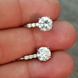.925 Sterling Silver CZ Earrings